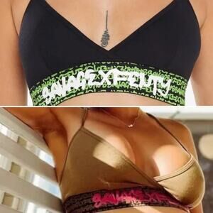 LOT of 2 - NWT Savage x Fenty Forever Savage Bralette Black Green Size XL